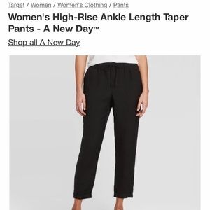 NWT High Rise Ankle Length Taper Pants - A New Day